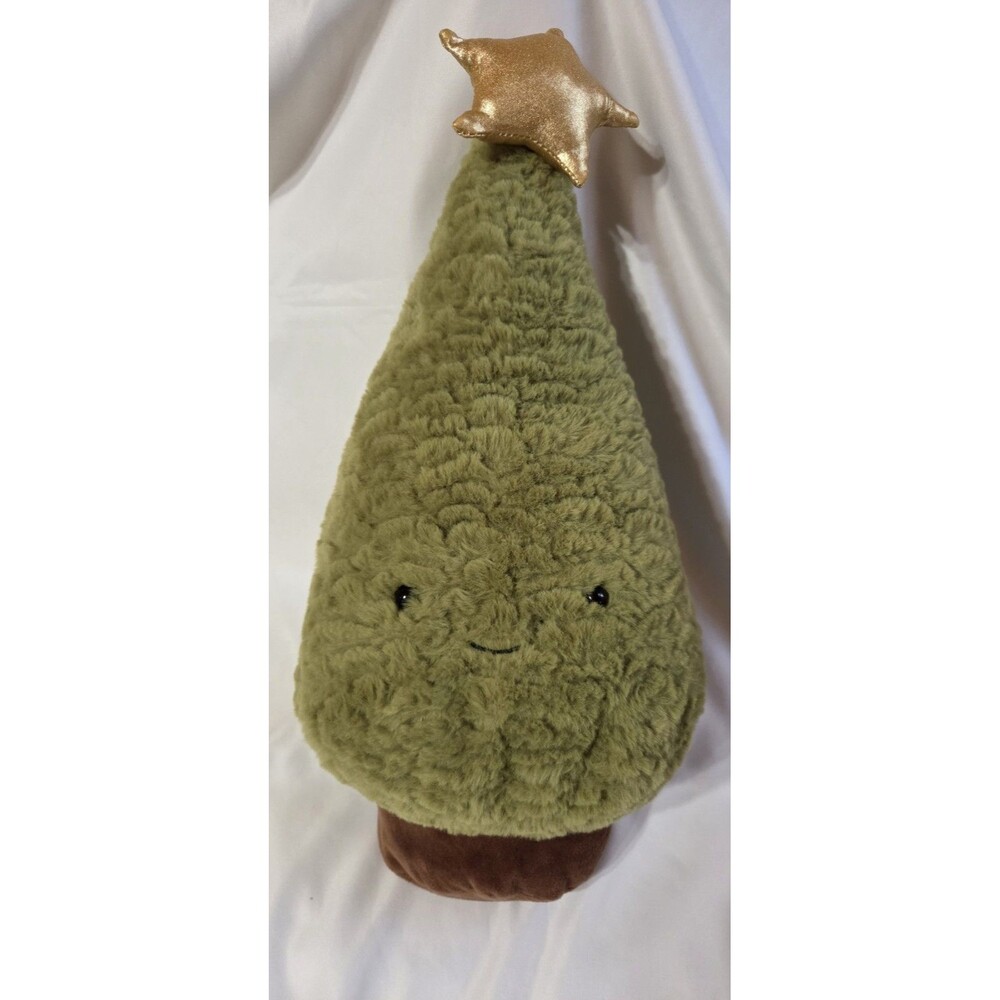 Large Plush Green Christmas Tree With Yellow Star Soft Plush Stuffy